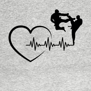 Your Karate Heartbeats line Sport Gift Art TShirt T-Shirt